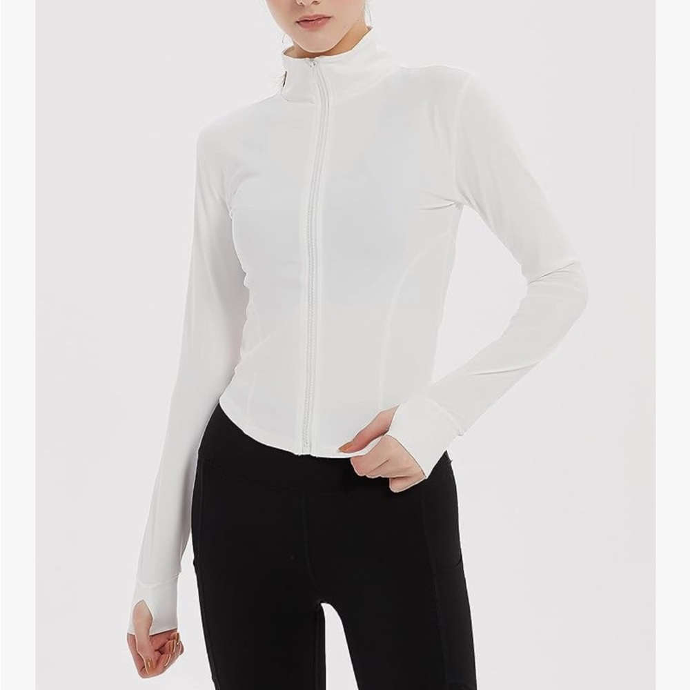 Amazon Women's White Zip-Up Jacket